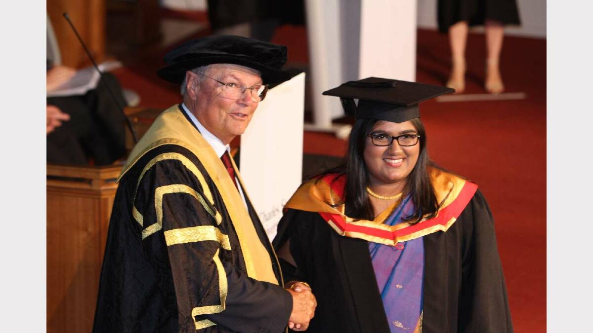 Graduating from Charles Sturt University with a Bachelor of Medical Science is Sohini Lal. Picture: Daisy Huntly