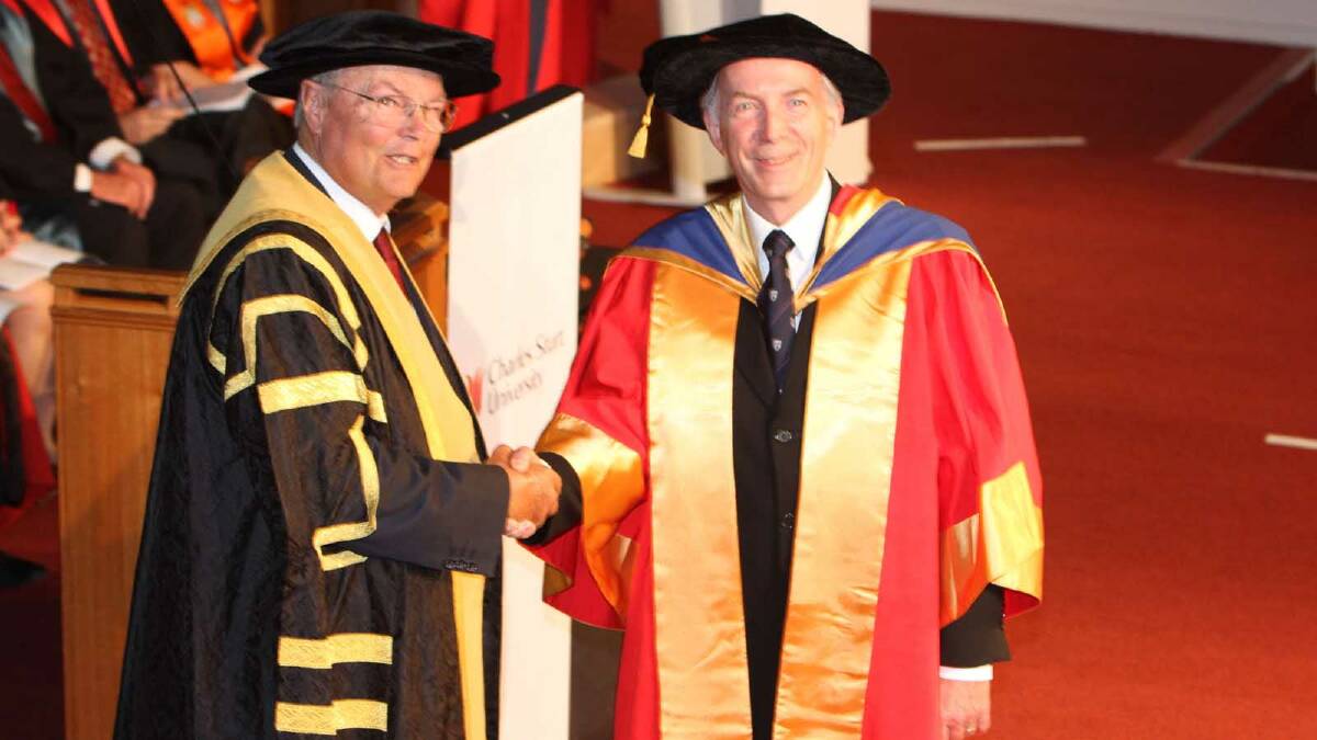 Graduating from Charles Sturt University with a Doctor of Health Science is George Streitberg. Picture: Daisy Huntly