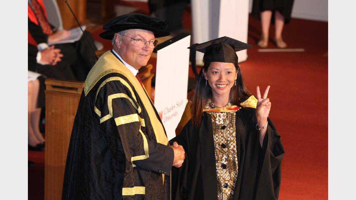 Graduating from Charles Sturt University with a Bachelor of Medical Science is Dea Prawitha. Picture: Daisy Huntly