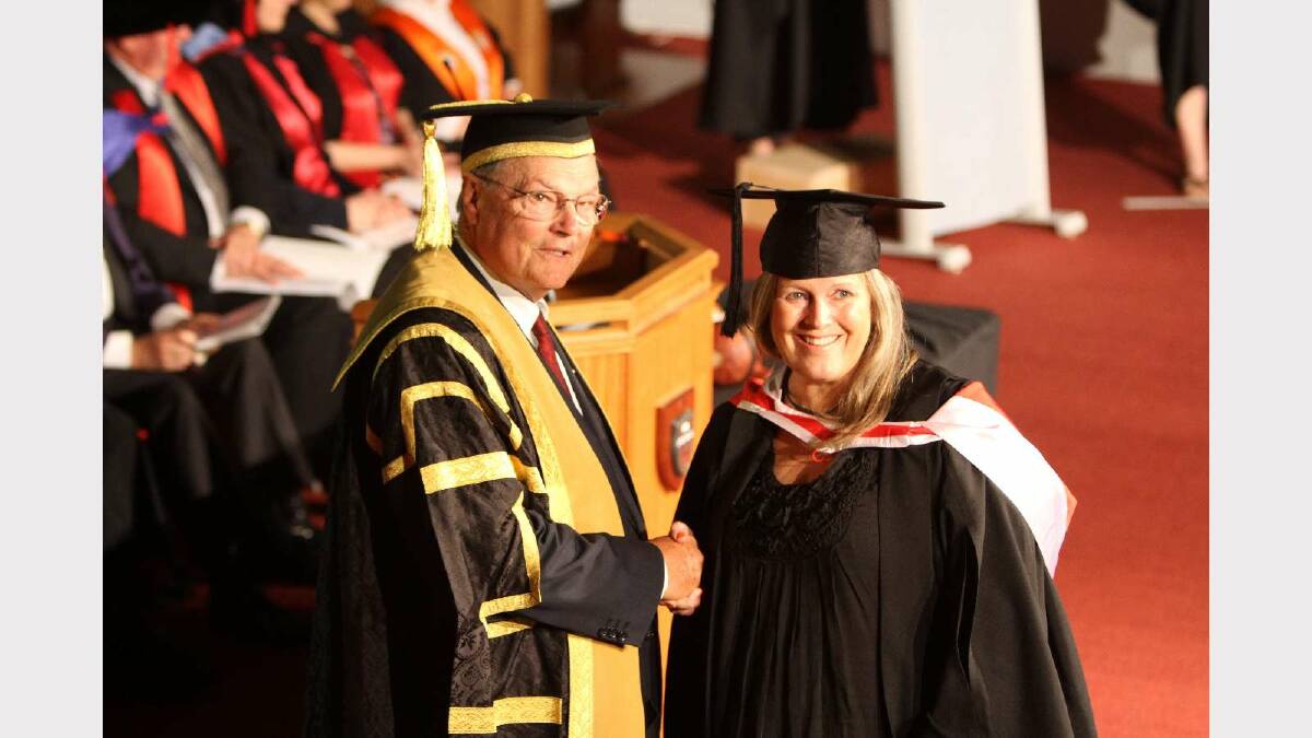 Graduating from Charles Sturt University with a Bachelor of Social Science (Social Welfare) is Gail Lindeman. Picture: Daisy Huntly