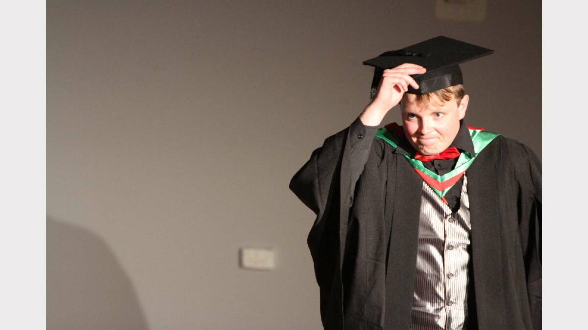 Graduating from Charles Sturt University with a Bachelor of Education (Technology and Applied Sciences) with distinction is Brett Petersen. Picture: Daisy Huntly