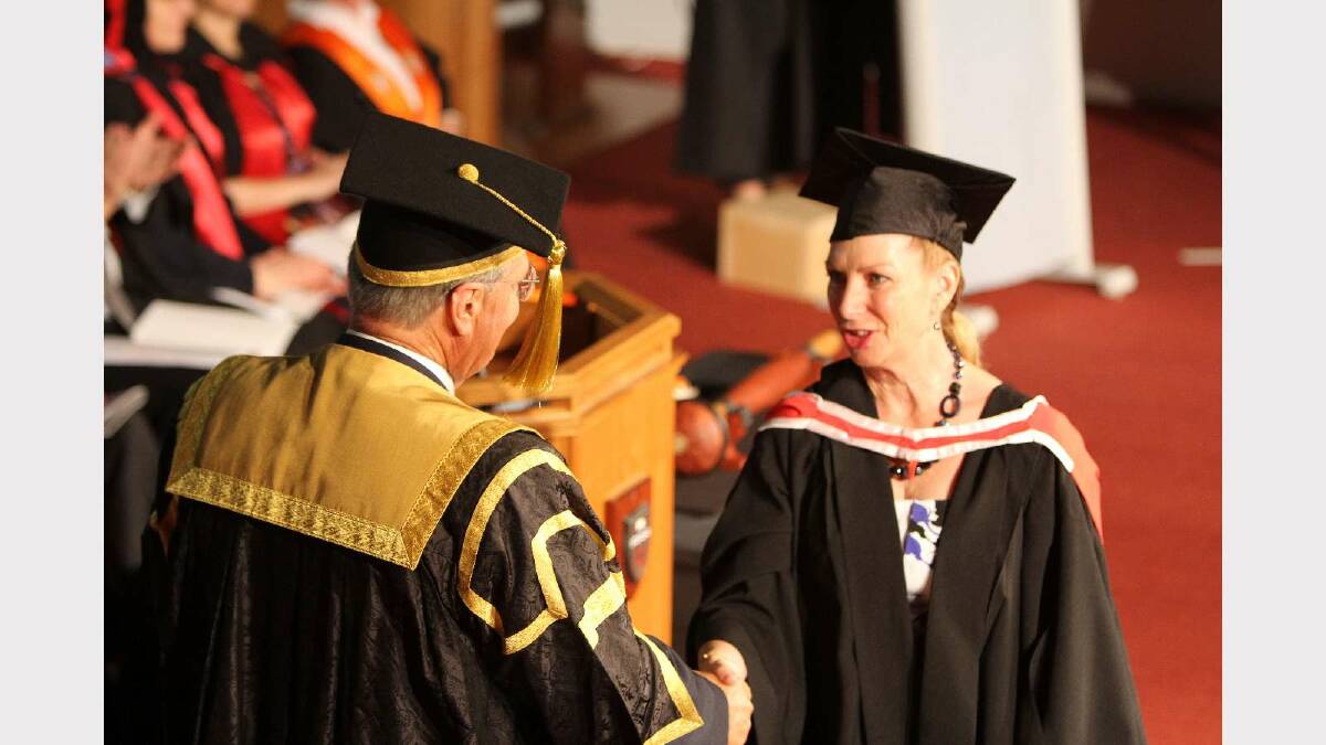 Graduating from Charles Sturt University with a Bachelor of Social Science (Social Welfare) is Helen Round. Picture: Daisy Huntly