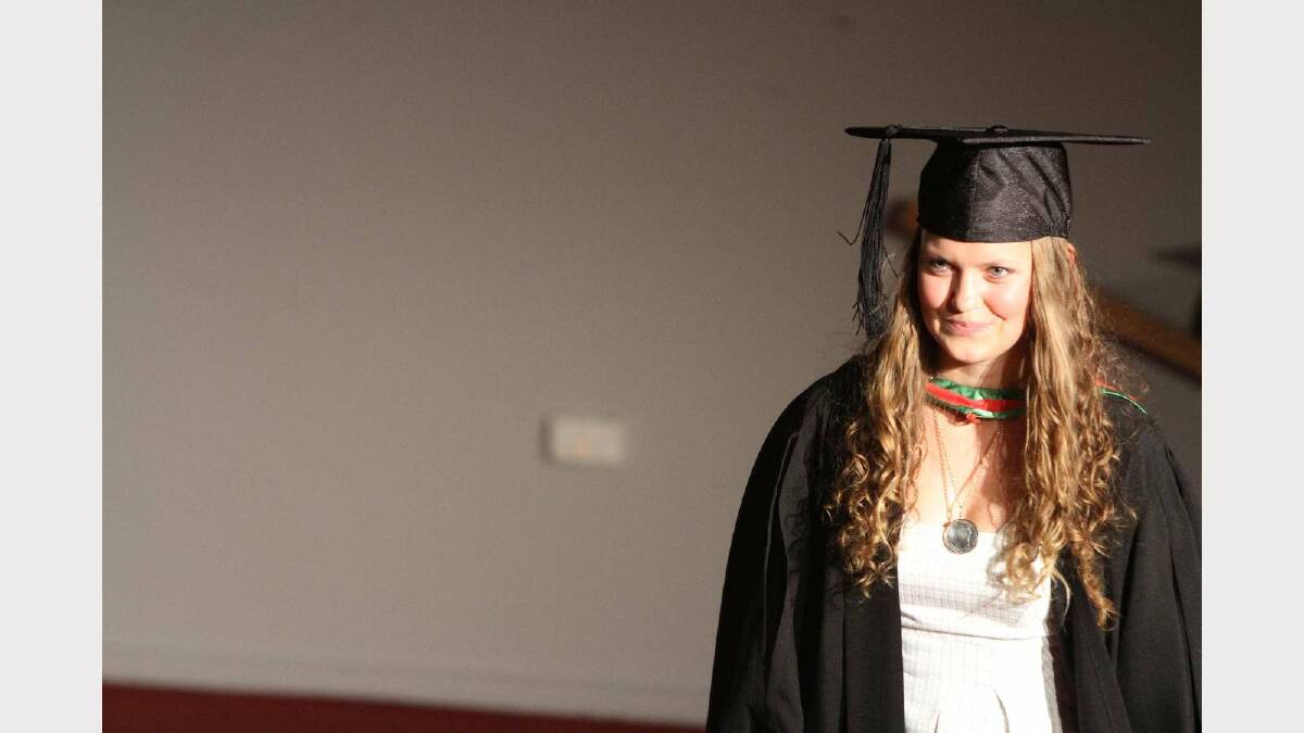 Graduating from Charles Sturt University with a Bachelor of Arts/Bachelor of Teaching (Secondary) with distinction is Gemma Lord. Picture: Daisy Huntly