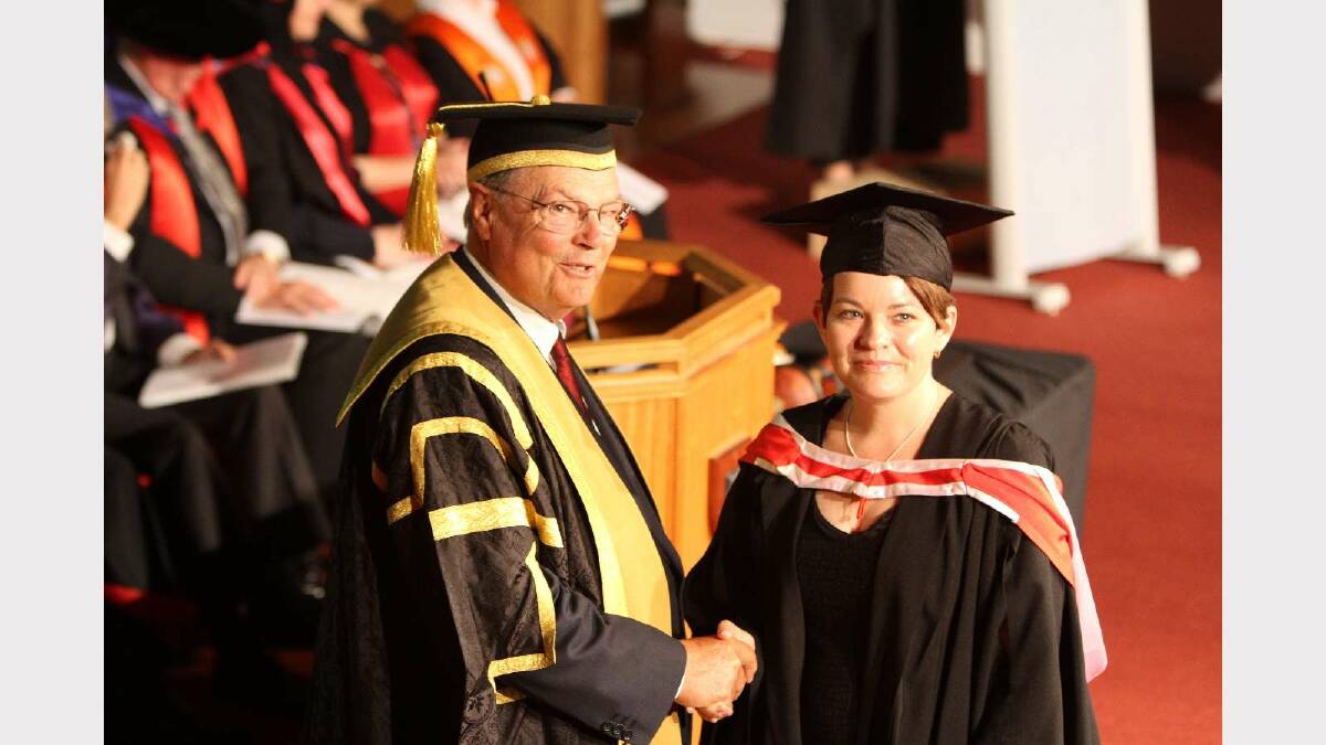Graduating from Charles Sturt University with a Bachelor of Social Science (Social Welfare) is Renate Crow. Picture: Daisy Huntly
