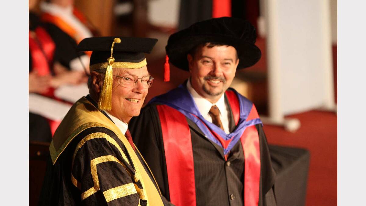  Graduating from Charles Sturt University with a Doctor of Philosophy is Patrick Walsh. Picture: Daisy Huntly
