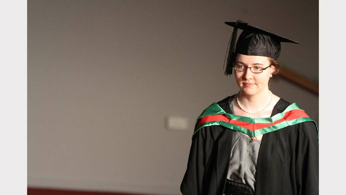 Graduating from Charles Sturt University with a Master of Information Studies is Erin Mollenhauer. Picture: Daisy Huntly