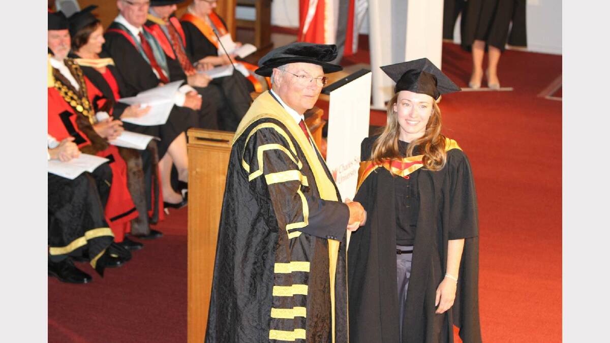 Graduating from Charles Sturt University with a Master of Medical Radiation Science is Amber Bristowe. Picture: Daisy Huntly