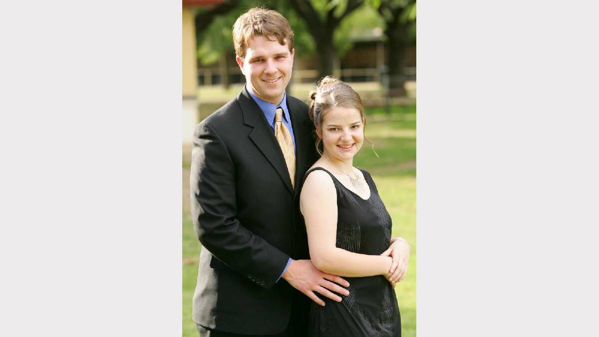 Will McCann and Stacey Billingham at the Coolamon Central School formal in 2005. Picture: Brett Koschel