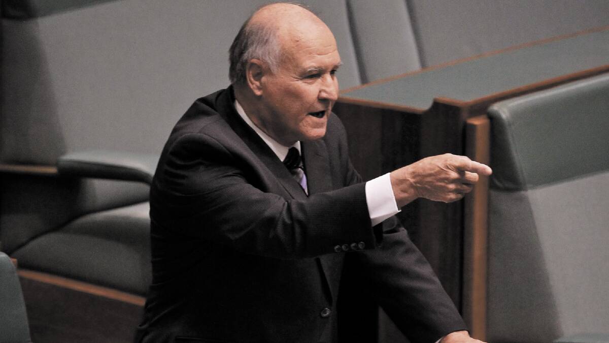 Independent MP and chairman of the Regional Australia Committee, Tony Windsor.