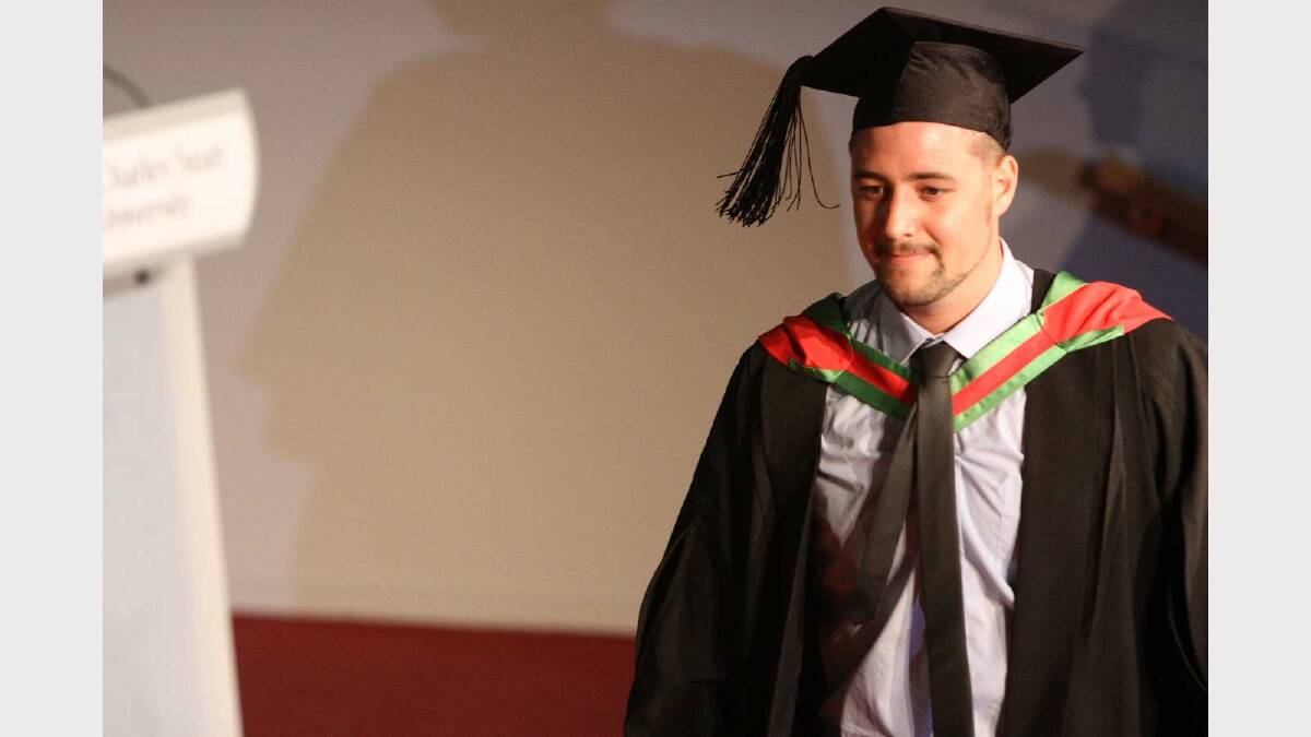 Graduating from Charles Sturt University with a Bachelor of Education (Primary) is Carl Peterson. Picture: Daisy Huntly