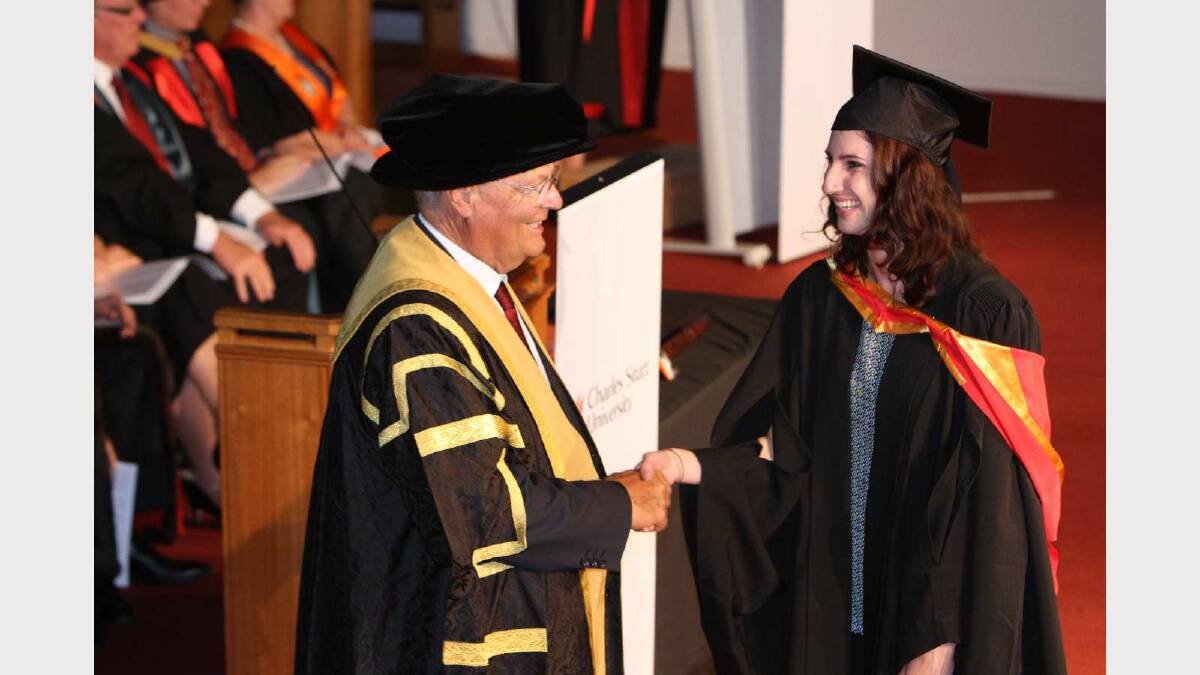 Graduating from Charles Sturt University with a Bachelor of Health Science (Nutrition and Dietetics) is Justine Watts. Picture: Daisy Huntly