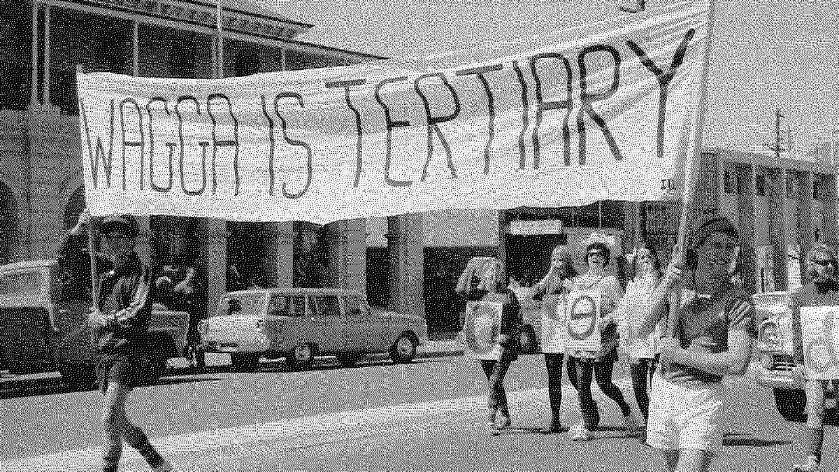 A student procession held in 1967. Picture: Regional Archives
