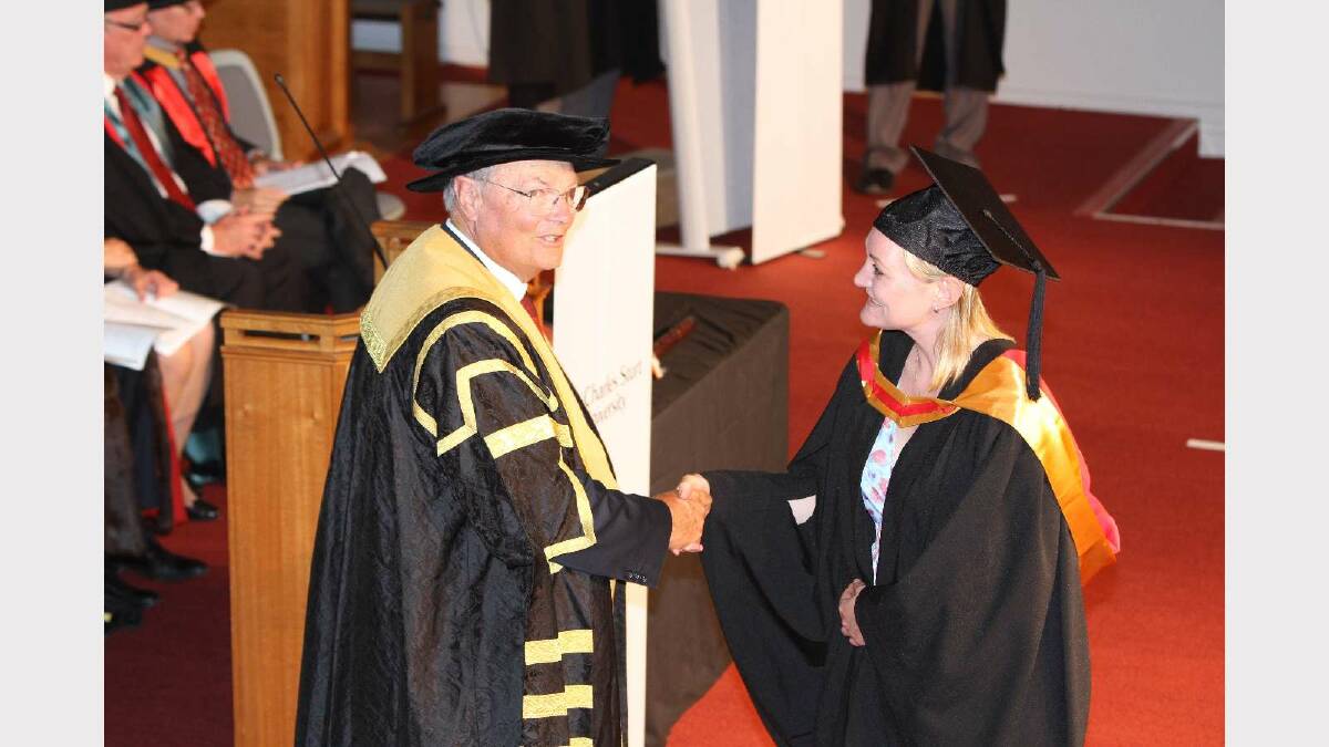 Graduating from Charles Sturt University with a Bachelor of Medical Science (Pathology) is Colette Forster. Picture: Daisy Huntly