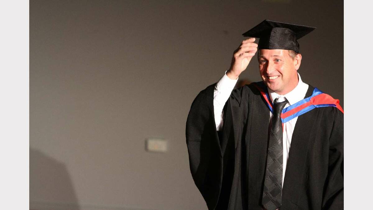 Graduating from Charles Sturt University with a Graduate Certificate in University Leadership and Management is Martin Dooner. Picture: Daisy Huntly