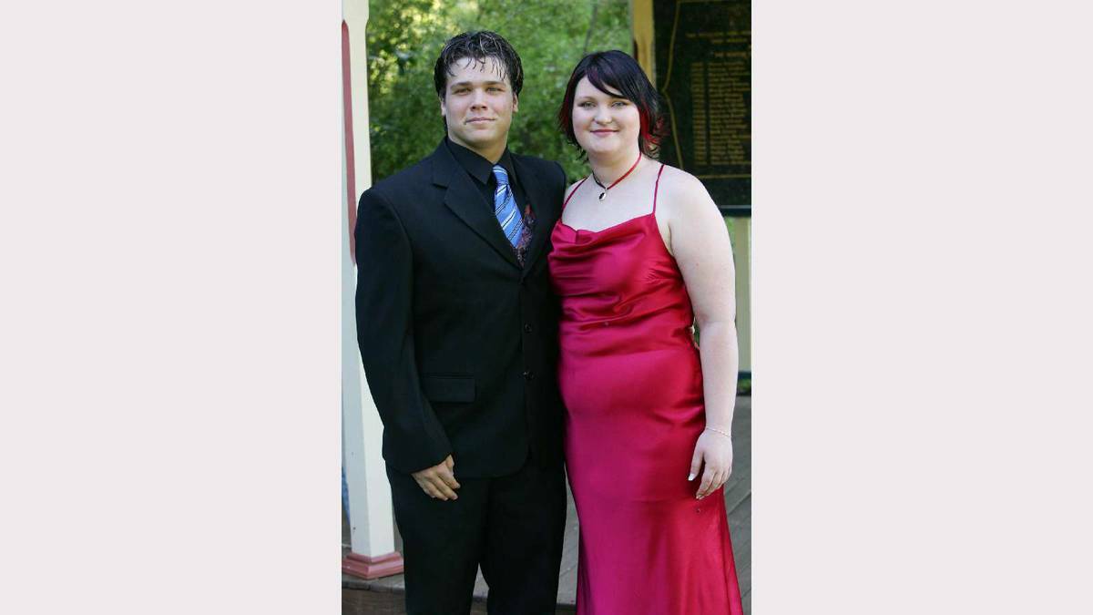 Mitchell Hann and Lisa Clark at the Kooringal High School formal in 2005. Picture: Brett Koschel
