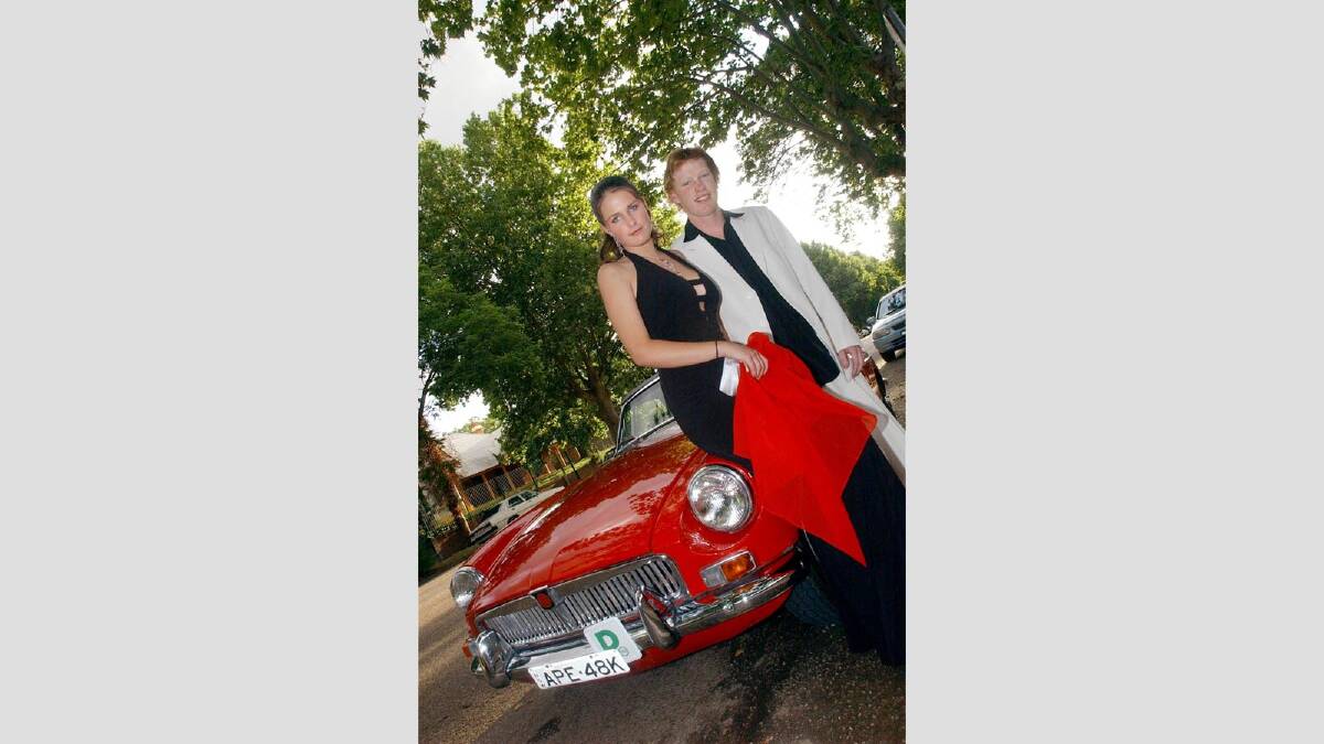 Sara Malcolm and Daniel Mulholland at the Wagga Christian College Year 10 formal in 2004. Picture: Amy Brabin