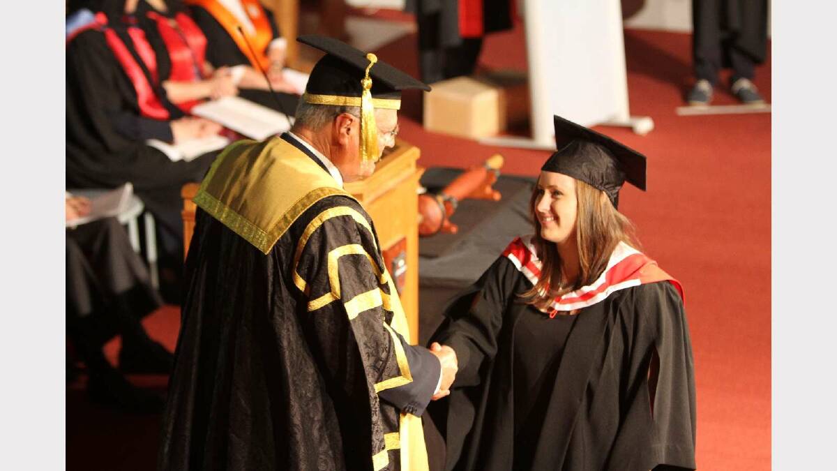 Graduating from Charles Sturt University with a Bachelor of Social Work is Georgia Henderson. Picture: Daisy Huntly
