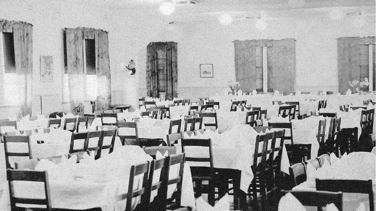 The college dining hall looked very different in 1950. Picture: Regional Archives