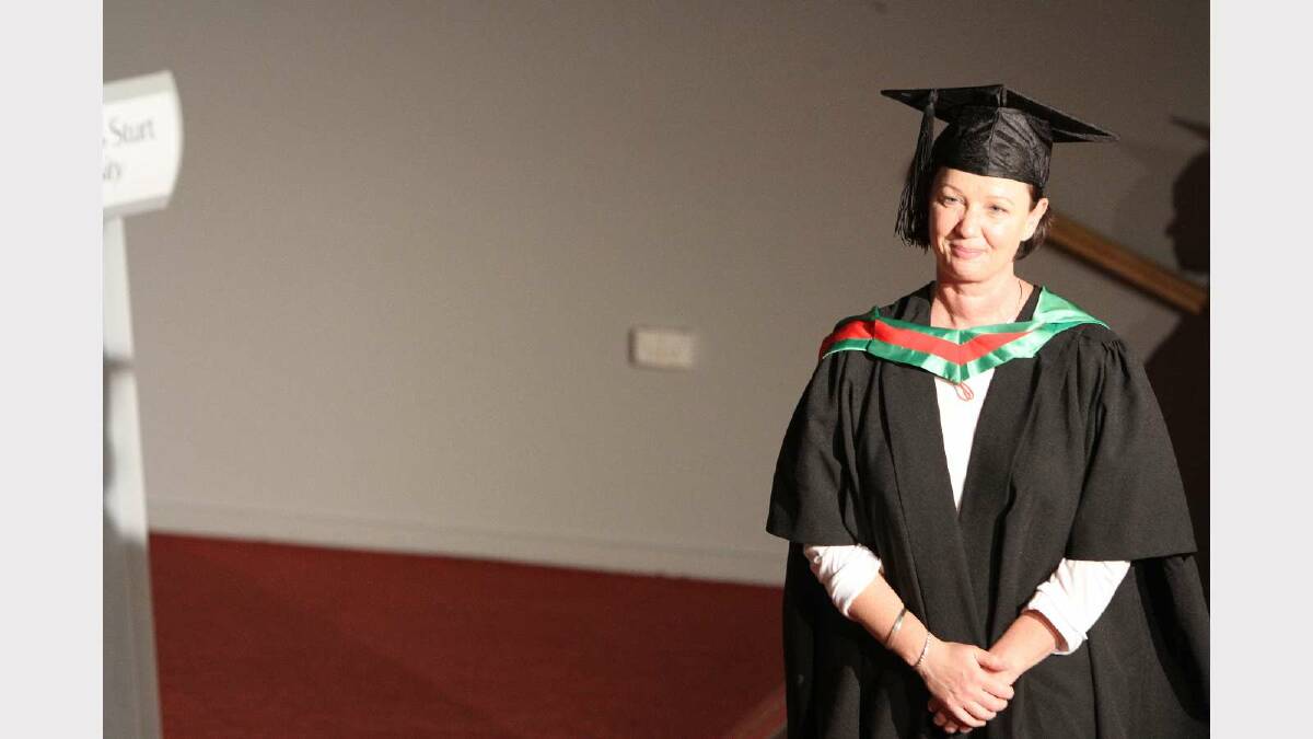 Graduating from Charles Sturt University with a Master of Education is Sarah Hayton. Picture: Daisy Huntly