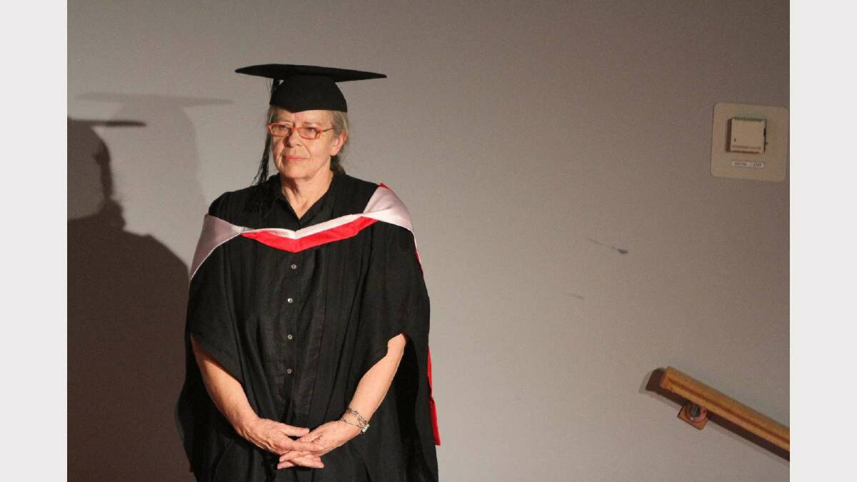 Graduating from Charles Sturt University with a Bachelor of Arts (Multimedia Arts) (Honours), with Honours Class 2 Division 1, is Susan Harding. Picture: Daisy Huntly
