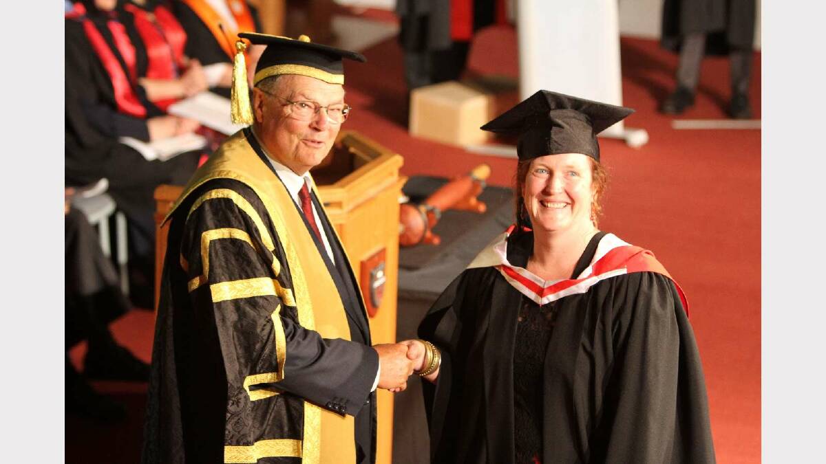 Graduating from Charles Sturt University with a Bachelor of Social Work (Honours), with Honours Class 2 Division 1, is Jennifer Woods. Picture: Daisy Huntly