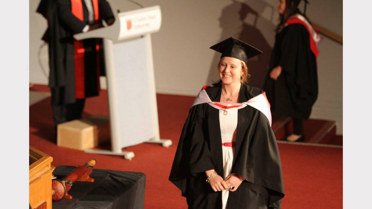 Graduating from Charles Sturt University with a Bachelor of Social Work is Claire Gabriel. Picture: Daisy Huntly