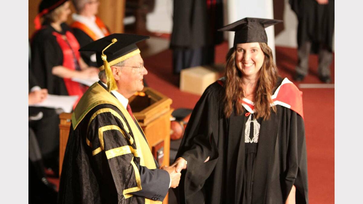 Graduating from Charles Sturt University with a Bachelor of Arts is Rachel Gooden. Picture: Daisy Huntly