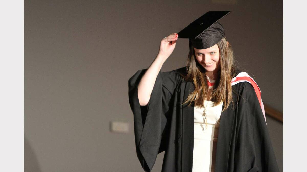Graduating from Charles Sturt University with a Bachelor of Social Science (Psychology) is Kathryn Arentsen. Picture: Daisy Huntly