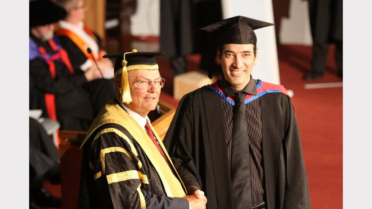 Graduating from Charles Sturt University with a Bachelor of Information Technology is Nader Jafari. Picture: Daisy Huntly