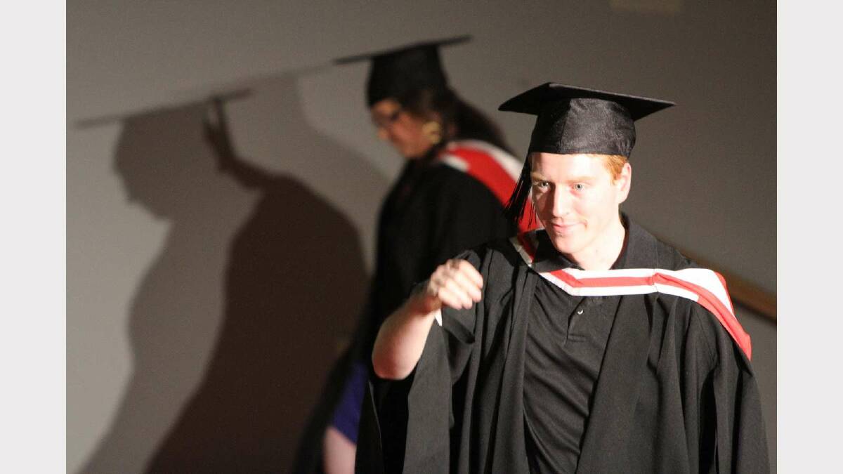 Graduating from Charles Sturt University with a Bachelor of Arts (Acting for Screen and Stage) is Michael Thomas. Picture: Daisy Huntly