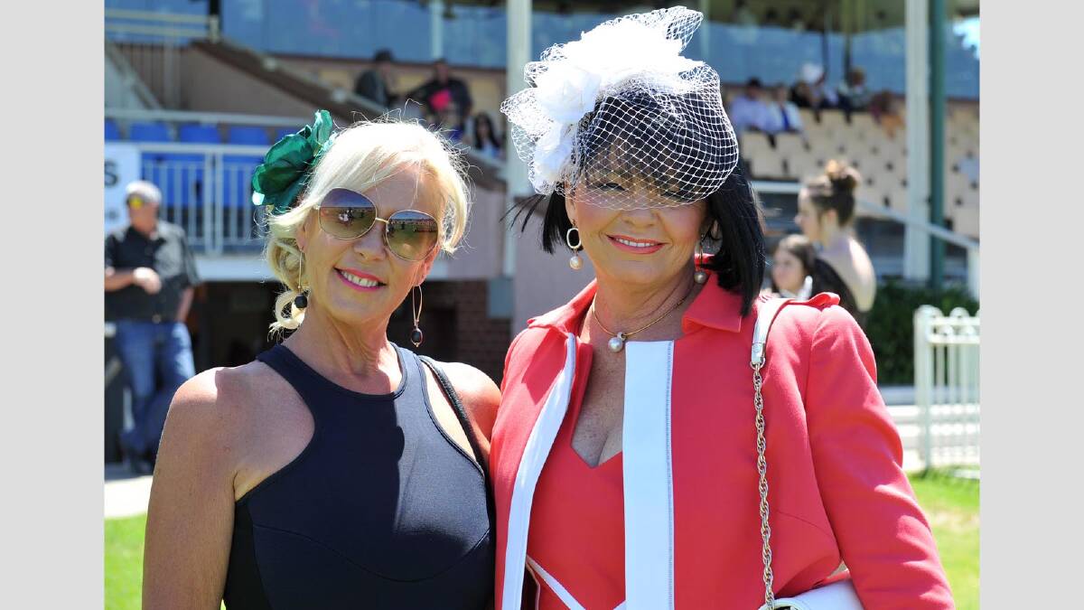 At the MTC Melbourne Cup race day are Katrina Neiberding and Luita Aichinger. Picture: Michael Frogley