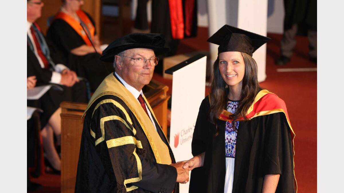 Graduating from Charles Sturt University with a Master of Natural Resource Management is Stephanie Todd. Picture: Daisy Huntly