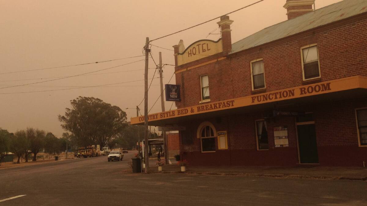 Journalist Andrew Pearson was in the Stockinbingal area covering the fire. Picture: Andrew Pearson
