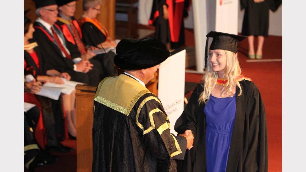 Graduating from Charles Sturt University with a Bachelor of Medical Science/Bachelor of Forensic Biotechnology is Kate Johnson. Picture: Daisy Huntly
