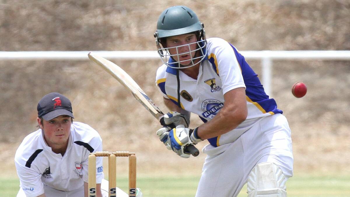 Wagga Cricket at McPherson Oval (Kooringal Colts versus St Michaels: Ben Tett and keeper Jared Koetz. Picture: Les Smith