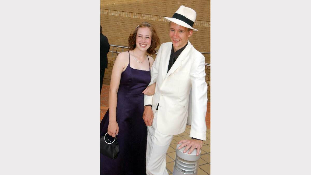 Jodie Hayes and Tony Shaw at The Riverina Anglican College (TRAC) Year 10 formal in 2004. Picture: Les Smith