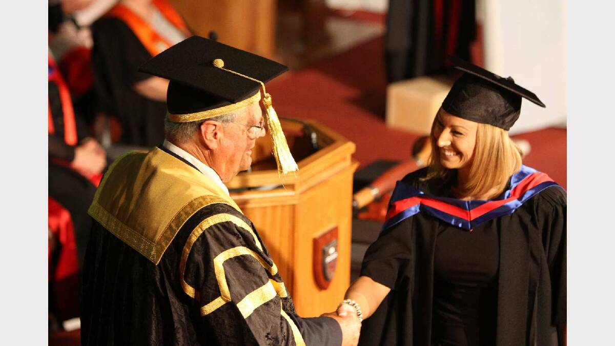 Graduating from Charles Sturt University with a Master of Business Administration is Tamerra Mackell. Picture: Daisy Huntly