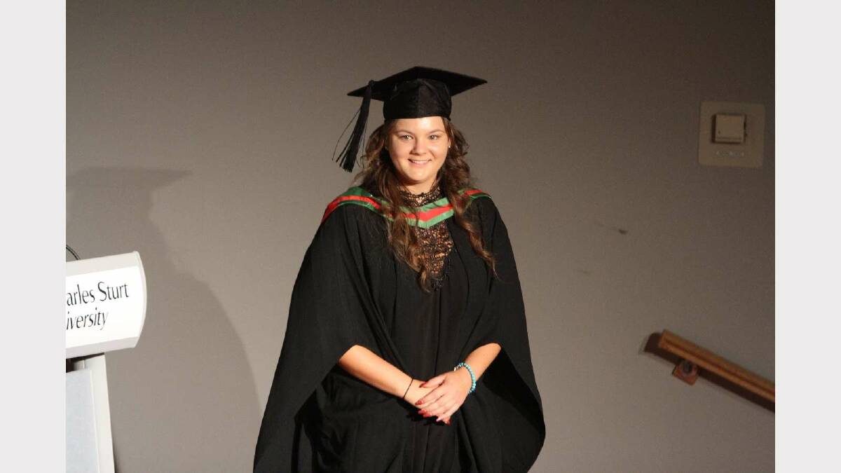 Graduating from Charles Sturt University with a Bachelor of Education (Primary) is Erin Brooksby. Picture: Daisy Huntly