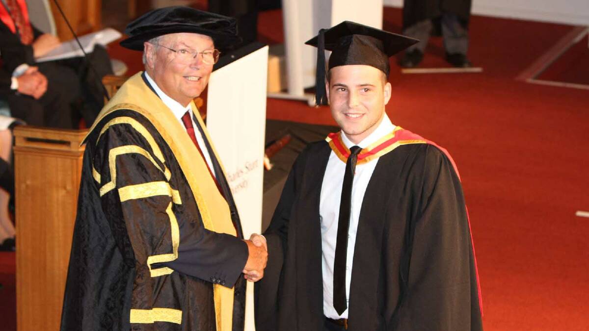 Graduating from Charles Sturt University with a Bachelor of Pharmacy is Nathan Sergi (with distinction). Picture: Daisy Huntly