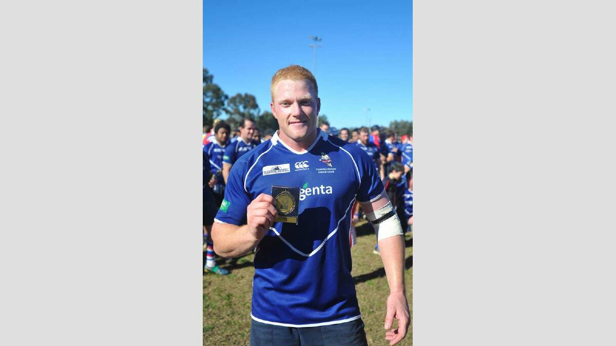 Temora defeated Ag College 33-30 in the Romano's Cup. Man of the match Campbell Maxwell from Temora. Picture: Addison Hamilton
