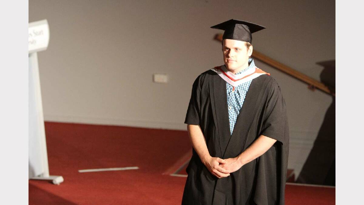 Graduating from Charles Sturt University with a Master of Arts (Journalism) with distinction is Jacob Bennie. Picture: Daisy Huntly
