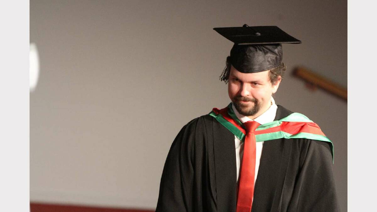 Graduating from Charles Sturt University with a Master of Information Studies is Phillip Booth. Picture: Daisy Huntly