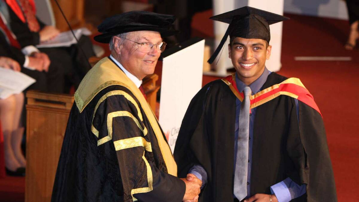 Graduating from Charles Sturt University with a Bachelor of Pharmacy is Nikhil Subrail. Picture: Daisy Huntly