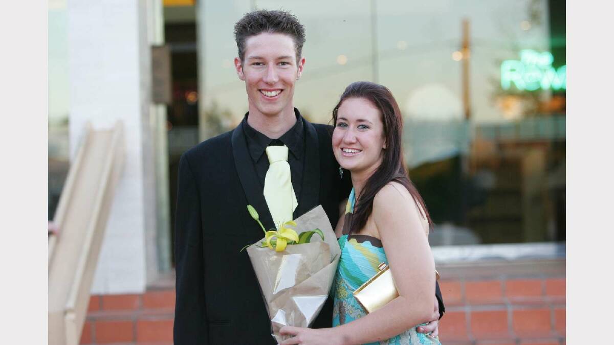 Luke Harvey and Rachael Herbert at the Wagga Christian College formal in 2005. Picture: Les Smith