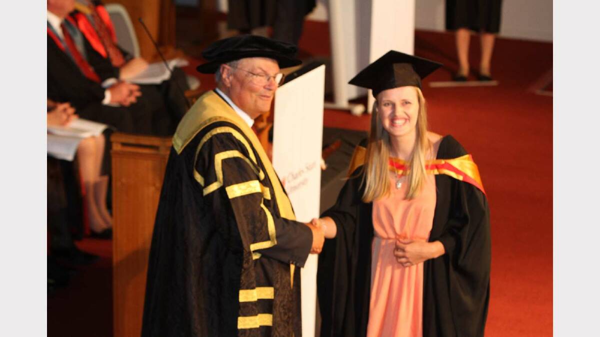 Graduating from Charles Sturt University with a Bachelor of Medical Science with distinction is Rachelle Frew. Picture: Daisy Huntly