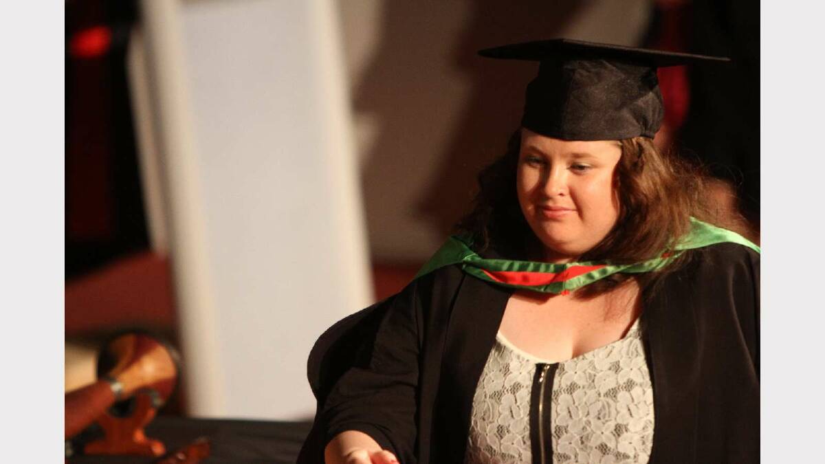 Graduating from Charles Sturt University with a Bachelor of Education (Primary) is Ashley Jackson. Picture: Daisy Huntly