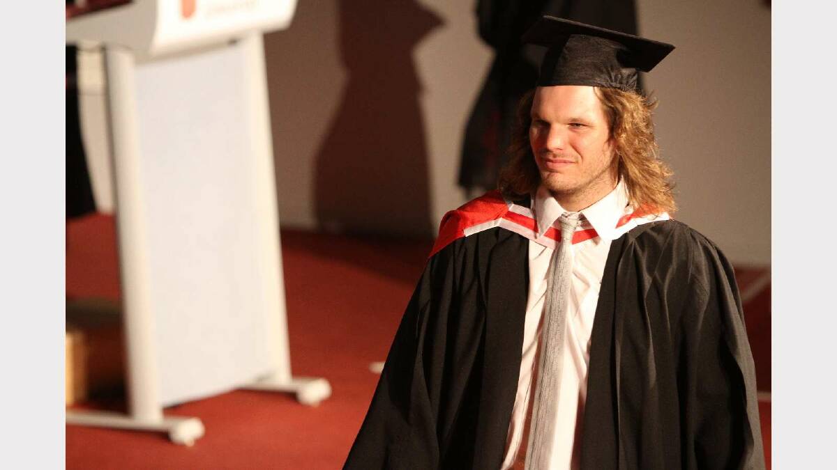 Graduating from Charles Sturt University is Benjamin Smith. Picture: Daisy Huntly