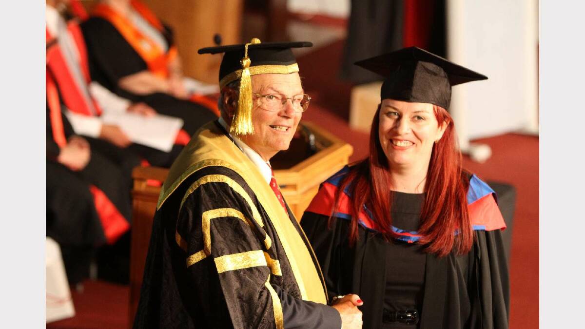 Graduating from Charles Sturt University with a Bachelor of Business Studies with distinction is Michelle Hannaford. Picture: Daisy Huntly
