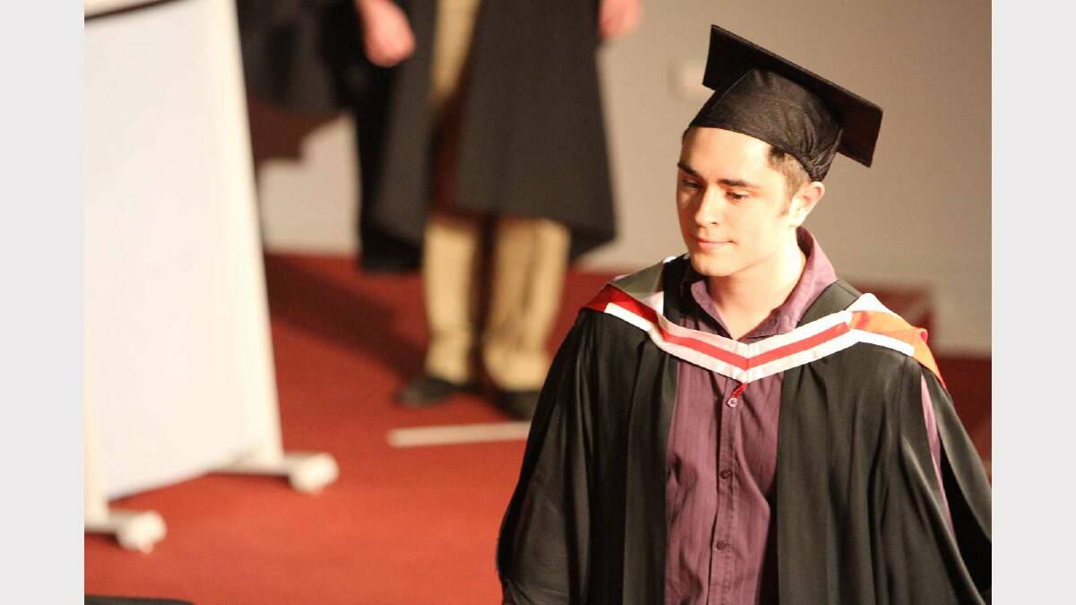 Graduating from Charles Sturt University with a Bachelor of Arts (Acting for Screen and Stage) is Cameron Sarasola. Picture: Daisy Huntly