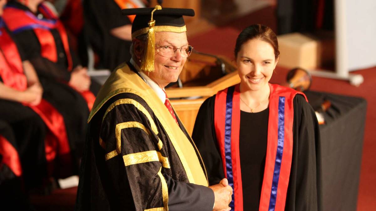 Graduating from Charles Sturt University with a Diploma of Commerce is Rebecca Wood. Picture: Daisy Huntly